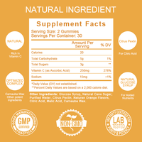 Gommes Éclaircissantes pour la Peau à la Vitamine C, Complément Booster de Soutien Immunitaire, Bonbons Gommes à la Vitamine C