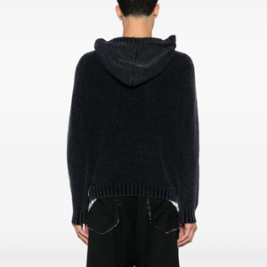 เสื้อมีฮู้ดผ้าขนแกะเมอริโนสำหรับผู้ชายผ้าแคชเมียร์แบบถักสไตล์คลาสสิกใส่สบายออกแบบได้ตามต้องการ - Product Image 4