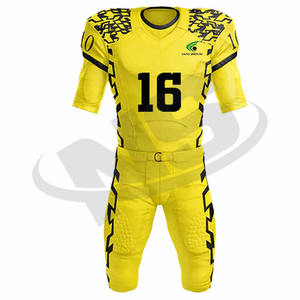 Custom Design <b>Heat</b>-Transfer Printed American Football Jersey Sportswear Sets Short Comfortable Uniforms Premium Quality Quick - Product Image 4