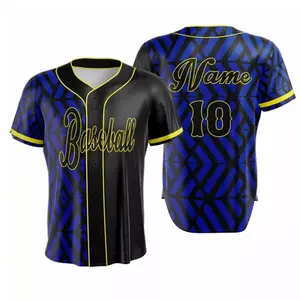 Hot Sale Custom Baseball Jersey 100% Polyester Short Sleeve Blank Baseball T Shirt