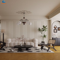 Carrelage en porcelaine de luxe antidérapant à grain de bois sculpté 800x800mm motif soleil levant pour hall d'hôtel et sol de salle à manger