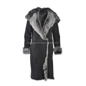 Manteau en cuir de mouton et fourrure de chèvre camel marron OEM 2026, best-seller, avec capuche en fourrure, pour femmes, de haute qualité, grandes tailles, manteaux d'hiver - Product Image 5