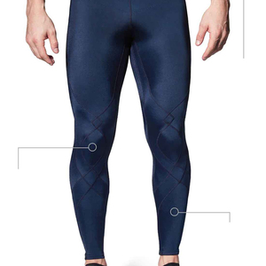 Pantalones de Yoga elásticos de alta calidad para hombre, transpirables, Spandex/Material de poliéster, mallas de Color sólido de secado rápido sin costuras - Product Image 5