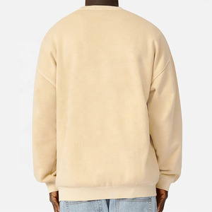 Sudadera de cuello redondo de felpa francesa personalizada de alta calidad para hombre 100% algodón bordado Logo pulóver estampado patrón suelto otoño - Product Image 3