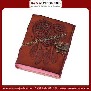 Superior Quality <b>Leather</b> Journal Writing Sketchbook Handmade Bound <b>Notepad</b> With Dream Catcher Motif Travel Diary - Product Image 3