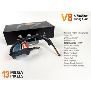 Gafas de Ciclismo Inteligentes Kairui V8 con Grabación de Video de 13MP, WiFi6, Control por Voz, Reproductor de Música, para Deportes al Aire Libre - Product Image 5