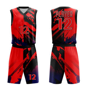 Basketball Uniform für Erwachsene Sport bekleidung 100% Polyester Training Unisex Sublimation Druck Basketball Uniformen Sets 2022 - Product Image 4