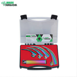 Set de Laringoscopio Macintosh de Fibra Óptica de Grado Médico, Acero Inoxidable Multicapa, 4 Hojas, 1 Mango - Product Image 2