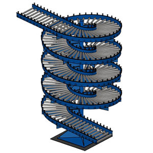 Trasportatore a Spirale Verticale a Gravità in Acciaio al Carbonio di Alta Qualità per Magazzini e Industrie, Trasportatore a Sollevamento Alternato - Product Image 3