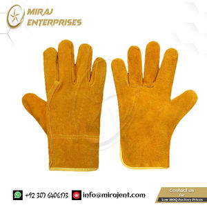 Short Style <b>Leather</b> <b>Gloves</b> for Men <b>Women</b> High-Temperature Summer Protection From Pakistan Plain Style Outdoor Welding <b>Gloves</b> - Product Image 2