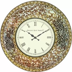Analog Wall <b>Clock</b> Multi color With Glass Standard - Product Image 1