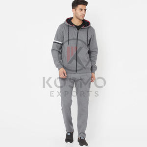 Men's XL Size Custom Breathable Fitness <b>Gym</b> Clothing <b>Set</b> Grey <b>Long</b> <b>Sleeve</b> Hoodie with Printed Logo Winter Fleece Training Wear - Product Image 5