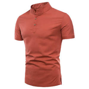 Vêtements de sport unisexes, polos de couleur unie, vêtements de sport respirants, col montant, collection été, vente en gros de polos pour hommes - Product Image 5