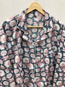 Ensemble pyjama imprimé floral indien, tenue de nuit, tenue de soirée, robe de nuit en coton, cadeau pour elle - Product Image 3