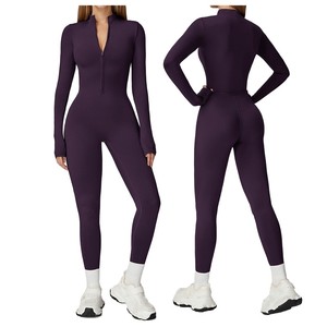 Mono Deportivo de Secado Rápido, Transpirable y Ligero, con Espalda Descubierta, Cuello Halter y Escote en V, para Gimnasio, Fitness, Entrenamiento, Yoga, Ropa Deportiva de Una Pieza - Product Image 1