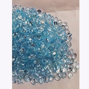 550 piezas de Topacio azul cielo Natural 6x4mm faceta ovalada 326 Cts lote Iroc ventas buena calidad corte de Topacio Azul genuino US $261 para todos - Product Image 4