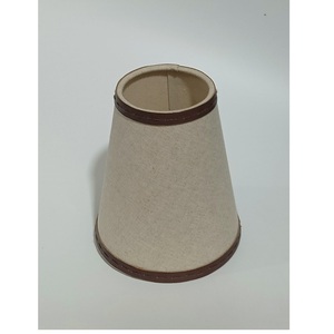 Nuevo diseño hecho a mano, tela de algodón de lona gris, pantallas de lámpara, conos largos con marco de anillo de hierro blanco para lámparas de mesa o de pie - Product Image 1