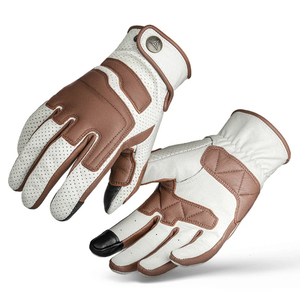 อุปกรณ์เสริมมอเตอร์ไซค์ถุงมือมอเตอร์ไบค์หนังสีน้ำตาลสำหรับผู้ชายมอเตอร์ครอสผู้หญิงสีเหลืองย้อนยุคระบายอากาศได้ดี makao innamai - Product Image 1