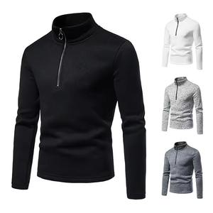 OEM hiver hommes 1/4 fermeture éclair sweat-shirt personnalisé chaud épais polaire pull sweat pour hommes - Product Image 1