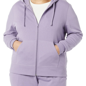 Sudadera con Capucha de Estilo Hip Hop para Mujer, Tejida con Cierre, Color Sólido, 100% Algodón, para Otoño e Invierno, Personalizable, Nueva - Product Image 4