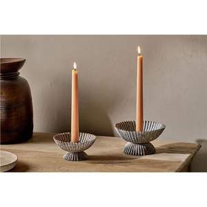 Porte-bougie botanique en laiton antique, artisanal, en métal, en forme de feuille, support pour bougie chauffe-plat, candélabre décoratif de luxe - Product Image 4