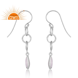 Superventas plata esterlina paladio plateado Natural Arco Iris Luna piedra preciosa pendiente joyería personalizada para mujer regalo para ella - Product Image 4