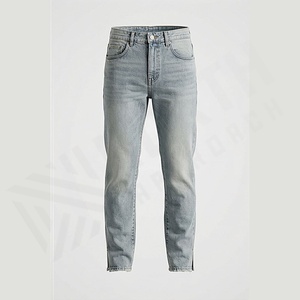 High Quality Men's Customized Breathable Winter Autumn Jeans Washed <b>Denim</b> Pants Trendy Solid Straight Leg <b>Trousers</b> Quick Dry - Product Image 1