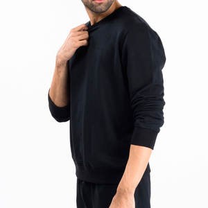 Sweat-shirt en coton avec poignets côtelés et ourlet design personnalisable disponible pour les grossistes - Product Image 2