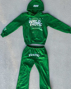 Conjunto de 2 piezas para mujer, chándal con estampado abullonado, jersey de ajuste Regular para exteriores, conjunto de Sudadera con capucha y pantalón transpirable a precios económicos - Product Image 4