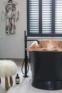 <b>Bath</b> Tub Copper Finished Price Indian Handcrafted Double Slipper Pedestal Type - Product Image 2