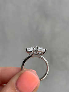 Poire et Radiant Toi Et Moi Lab Grown Diamond Luxury Handmade Solitaire Rings 18k Solid Gold Fine Wedding Jewelry For Her OEM - Product Image 4