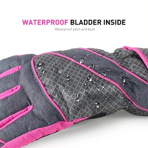 Gants de ski d'hiver pour hommes de haute qualité coupe-vent et imperméable en cuir PU thermique chaud pour les sports de neige meilleur taux compétitif - Product Image 4