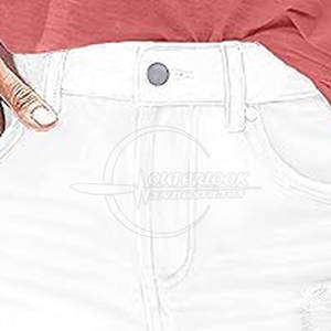 2025 Women's <b>High</b>-<b>Waist</b> Casual <b>Jeans</b> <b>Shorts</b> Breathable and <b>High</b> Quality Made in Pakistan Wholesale Rate Good - Product Image 5