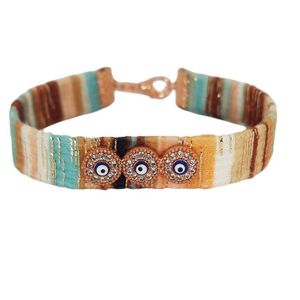 Charme d'oeil maléfique de tissu de forme d'oeil rond pour des bracelets à la mode de bracelet - Product Image 1