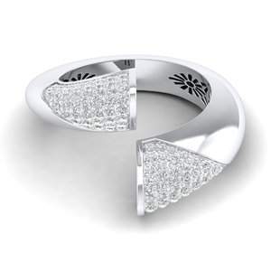 REYES Exquisite Sterling Silver 925 Moissanite Bagues de Fiançailles Sparkling Brilliant Round Cut 1.4ct Moissanite Bijoux de Mariage - Product Image 1
