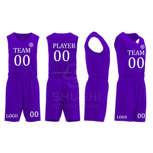 Ensembles d'uniformes de basket-ball personnalisés de haute qualité grande taille nouveau Design sans manches 100% polyester en gros - Product Image 2