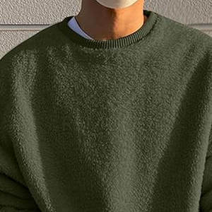 Nueva llegada Pullover Hombres Sherpa Fleece Sudadera de gran tamaño Superventas Hombres Sherpa Fleece Sudadera - Product Image 5