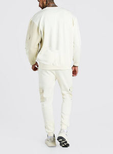 ชุดวอร์มผ้าฝ้าย100% สำหรับผู้ชายชุดวอร์มพิมพ์ลายพัฟดีไซน์ใหม่2025ออกแบบโลโก้ได้ตามที่ต้องการ - Product Image 3