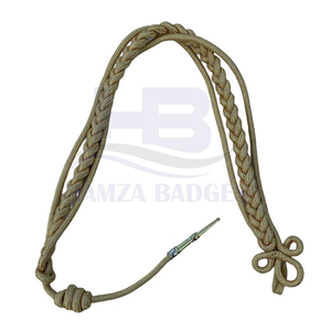 Nueva llegada Venta caliente Aiguillette Uniforme Equipo Hilo de seda Tamaño personalizable Color Durable Hecho Hamza Insignias Venta en línea - Product Image 3