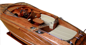 Bateau radiocommandé en bois naturel cardigan 44, modèle de bateau à grande vitesse, avec RADIO - Product Image 4