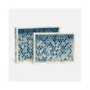 Plateau de service antique fait à la main pour une décoration intérieure élégante Plateau de qualité supérieure idéal pour la cuisine Affichage d'hôtel Stockage des aliments et élégant - Product Image 4