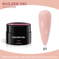 Gel Pembangun Kuku UV Bebas Hema Grosir OEM ODM 30g Gel Keras Pembangun Kuku Self-Leveling Bebas Hema untuk Salon Kuku