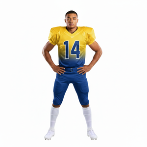Uniforme Deportivo Personalizable de Fútbol Americano para Hombre, Transpirable, 100% Poliéster, Jersey, Pantalón Corto, Manga Corta, Personalizado en la Parte Delantera - Product Image 2