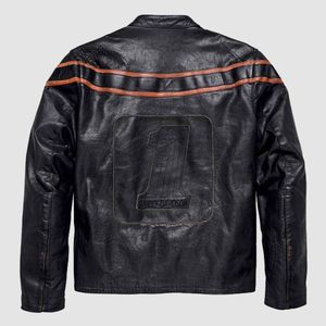 Chaqueta de Cuero Entallada de Doble Capa para Motocicleta Harley Davidson - Product Image 2