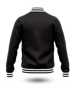 Chaqueta acolchada universitaria de alta calidad para hombre, chaquetas con letras OEM de cuero genuino, chaqueta de invierno para hombre al por mayor de primera calidad - Product Image 4