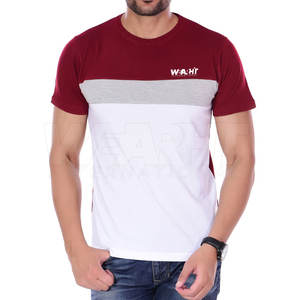 Direct du fabricant pakistanais Nouvelle arrivée T-shirt en coton/fibre de bambou pour hommes avec logo personnalisable - Product Image 1