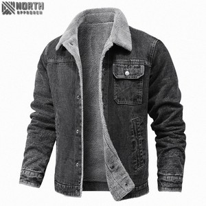 Chaqueta vaquera personalizada de alta calidad OEM Classic Front Logo Chaqueta de invierno unisex transpirable de secado rápido para hombre - Product Image 4