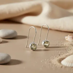 Pendientes de Plata de Ley 925 con Piedras Preciosas, Accesorio de Moda para Uso Diario para Mujer - Product Image 2
