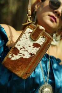 Pochette en cuir de vachette portefeuille coques de téléphone carte d'embrayage portefeuilles occidentaux support de couverture de téléphone portable pochette femmes - Product Image 4