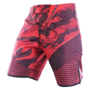 กางเกงขาสั้น MMA สำหรับผู้ชายกางเกงขาสั้นพิมพ์ลายพิมพ์ซับลิเมชันแผงตาข่ายแบบสั่งทำ - Product Image 1